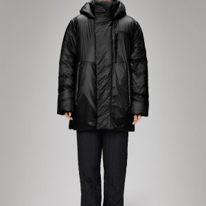 Torna Insulated Long Jacket - Black