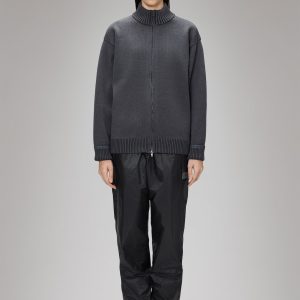 Sowa Knit Zip Cardigan - Grey/Black