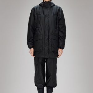 Lohja Long Insulated Cargo Jacket - Black