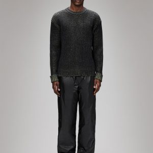 Sapa Knit Crew Neck - Black/Acid