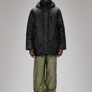 Torna Insulated Long Jacket - Black