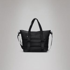 Puffer Mix Tote Bag Mini - Black
