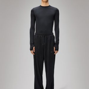 Addis Fleece Pants Wide - Black