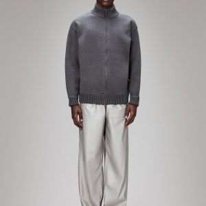 Sowa Knit Zip Cardigan - Grey/Black