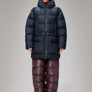 Alta Long Puffer Cargo Jacket - Navy