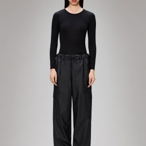 Cargo Rain Pants Wide - Black