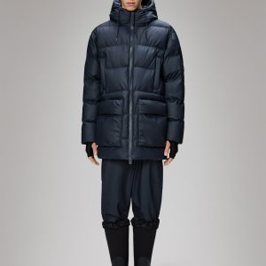 Alta Long Puffer Cargo Jacket - Navy