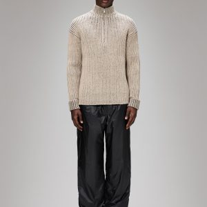 Sapa Half Zip Knit - Beige/Black