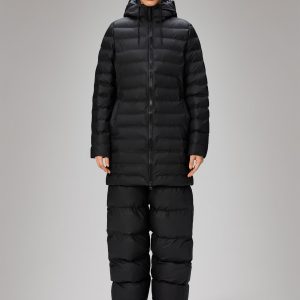 Lohja Long Puffer Curve Jacket - Black