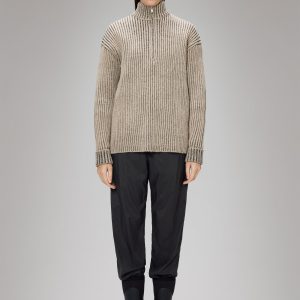 Sapa Half Zip Knit - Beige/Black