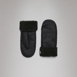 Puffer Fleece Mittens - Black